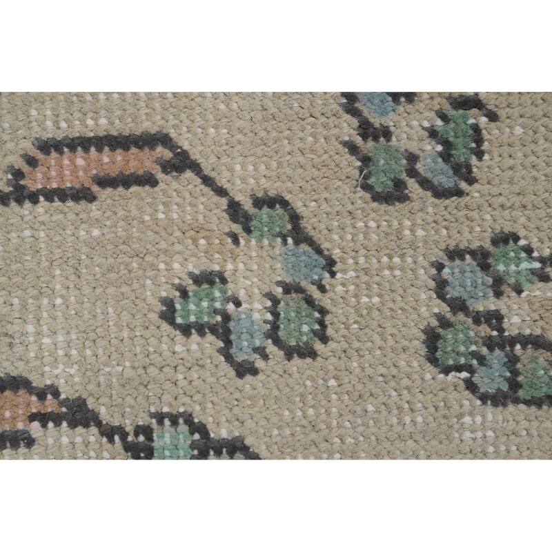 Hand Knotted Oriental 100% Wool Carpet Traditional Floral Beige & Ivories Tabriz Area Rug - 13' 0'' X 9' 6''
