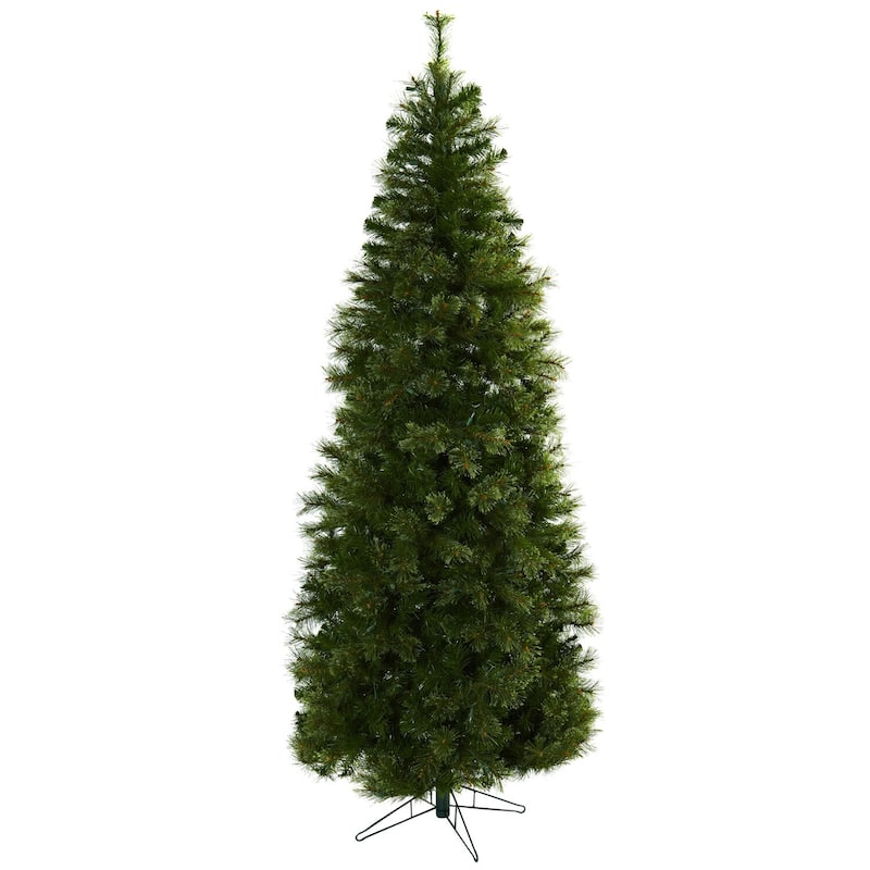 7.5ft. Cashmere Slim Artificial Christmas Tree with Clear Lights - Sleek Elegant Holiday X-Mas Display