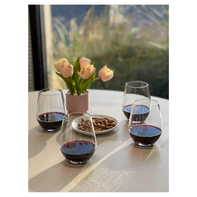 Oval Halo Tritan Glasses Drinking Set of 4