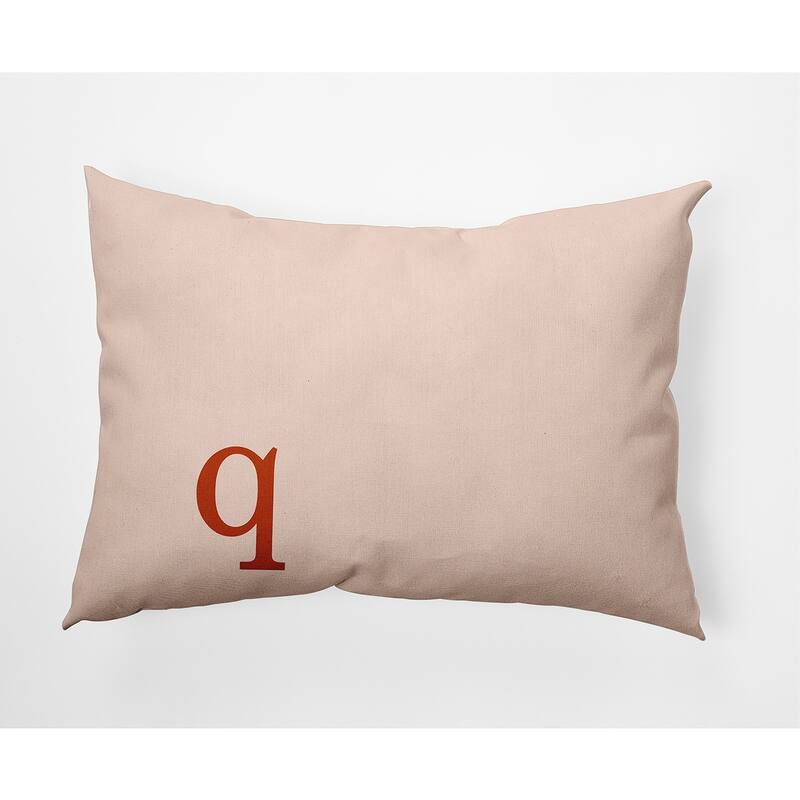 Modern Monogram Decorative Throw Pillow - 14" x 20" - q