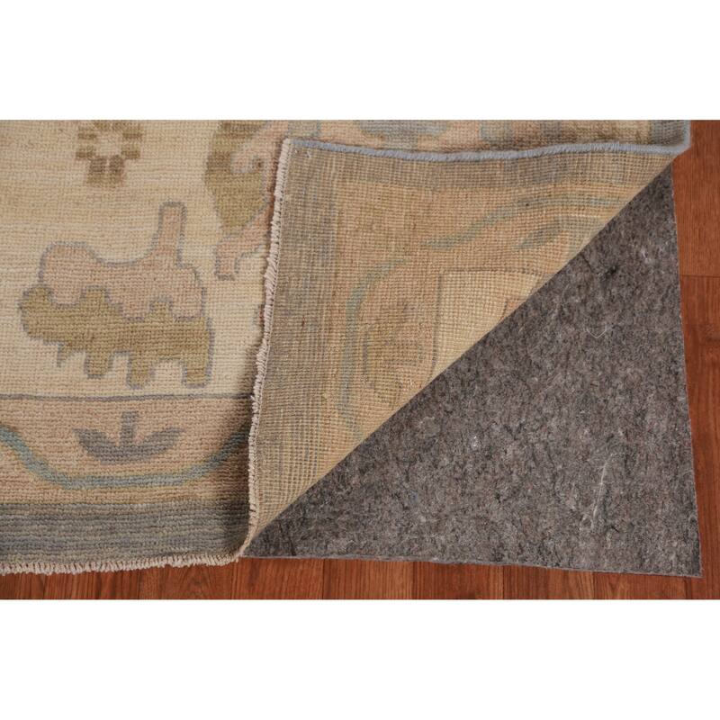 Hand Knotted Oriental 100% Wool Carpet Transitional All-Over Greys & Charcoal Oushak Area Rug - 13' 10'' X 10' 2''