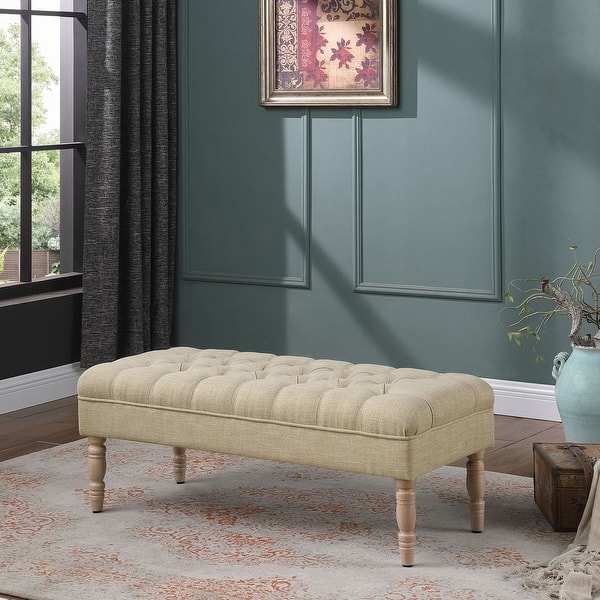 HomePop Classic Tufted top Upholstered Bench - Bed Bath & Beyond 