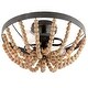 preview thumbnail 10 of 9, River of Goods Doxon Brown/Brown Metal and Wood 15-inch Semi-Flush Mount Ceiling Light - 15" x 15" x 7.5"