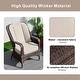 preview thumbnail 16 of 31, 5-Piece Aluminum Woven Rattan Dining Set with Cushions and Tempered Glass