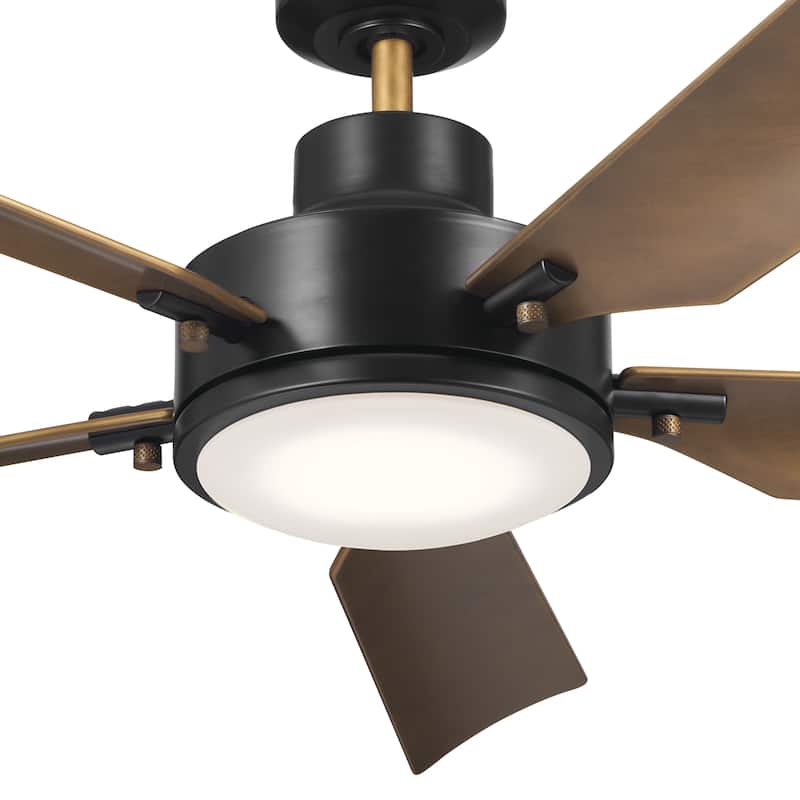 Kichler Lighting Guardian 56 inch Integrated LED Indoor Satin Black Ceiling Fan