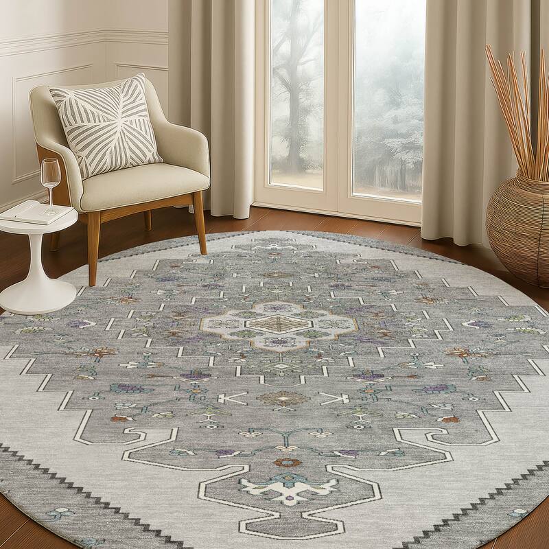 Machine Washable Indoor/ Outdoor Global Marrakesh Chantille Rug