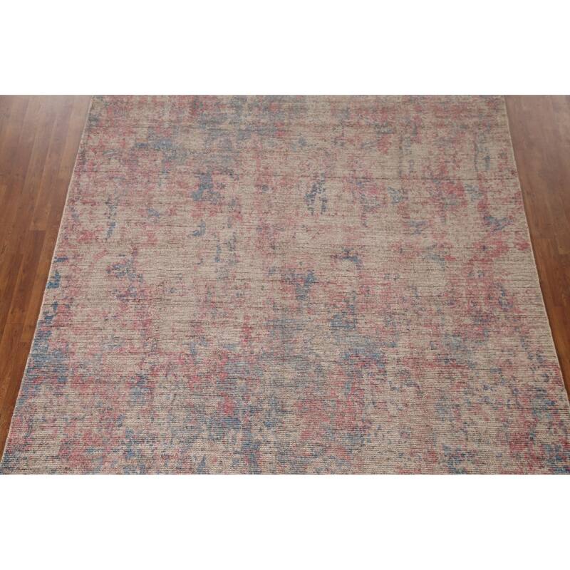 Abstract / Modern Area Rug Hand-Knotted Multi-Color Wool Carpet - 7'10"x 9'8"