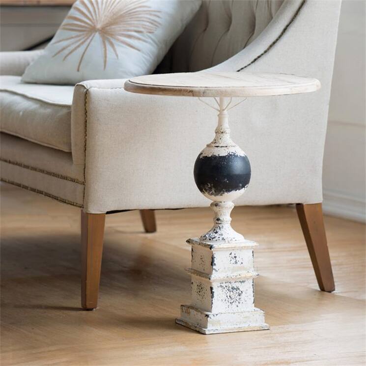 Small Distressed White Wooden Side Table Bed Bath & Beyond 38951299