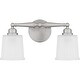 preview thumbnail 1 of 5, Cecilia Two Light Bath Brushed Nickel