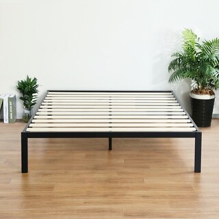 Sleeplanner Modern Metal 14-inch Platform Bed Frame No Box Spring Needed
