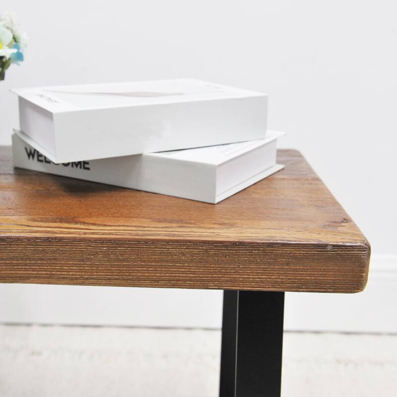 Greenage Wood End Table Rectanglar Bench Stool