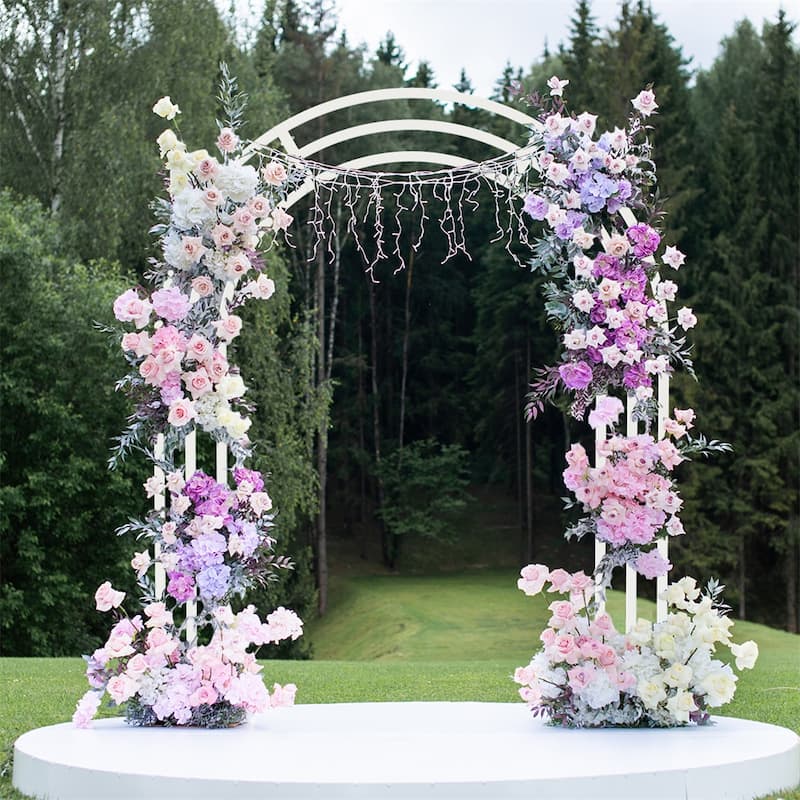Large White Wedding Arch Stand 3 Layer Garden Backdrop Frame