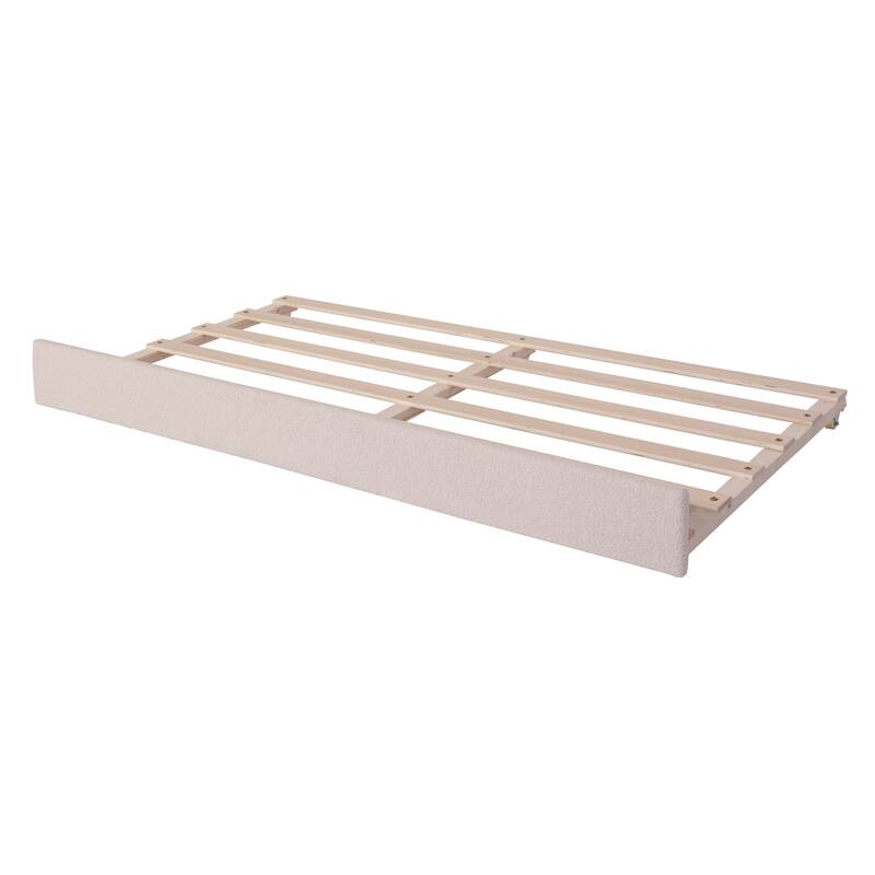 Twin Size Comfort & Soft Daybed with LED & Trundle, Curve Design