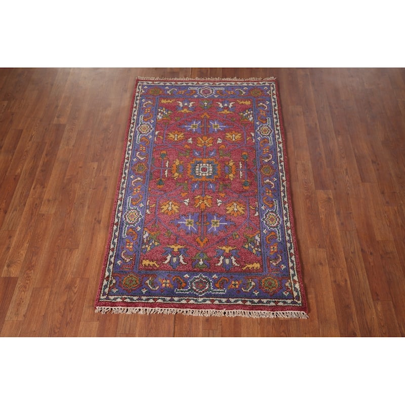 Oushak Oriental Accent Rug Hand-Knotted Wool Carpet - 3'0"x 5'1"