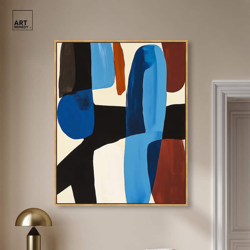 Cobalt Collision Canvas by Art Remedy