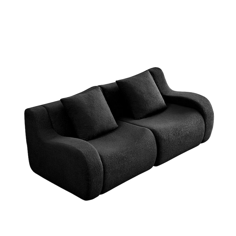 GDF Studio - Fairford 2-Seat Modular Sofa With Curved Armrests & Non-Slip Base