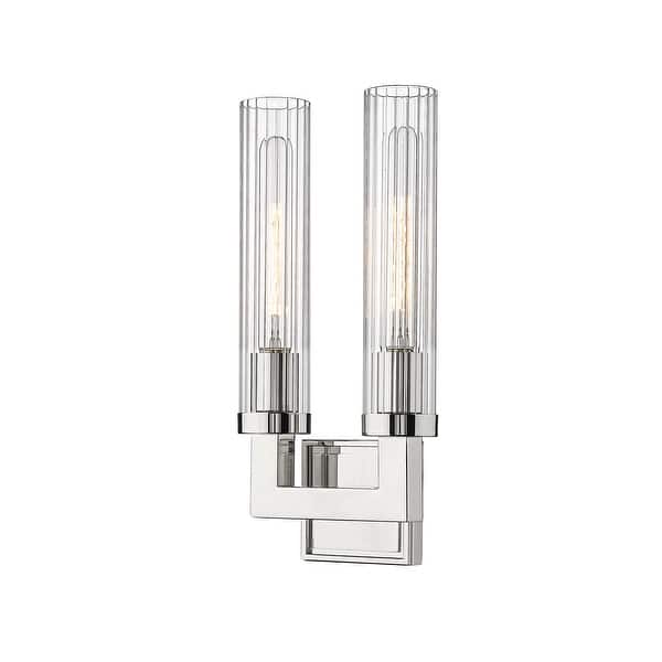 slide 2 of 5, Beau 2 Light Wall Sconce - Polished Nickel