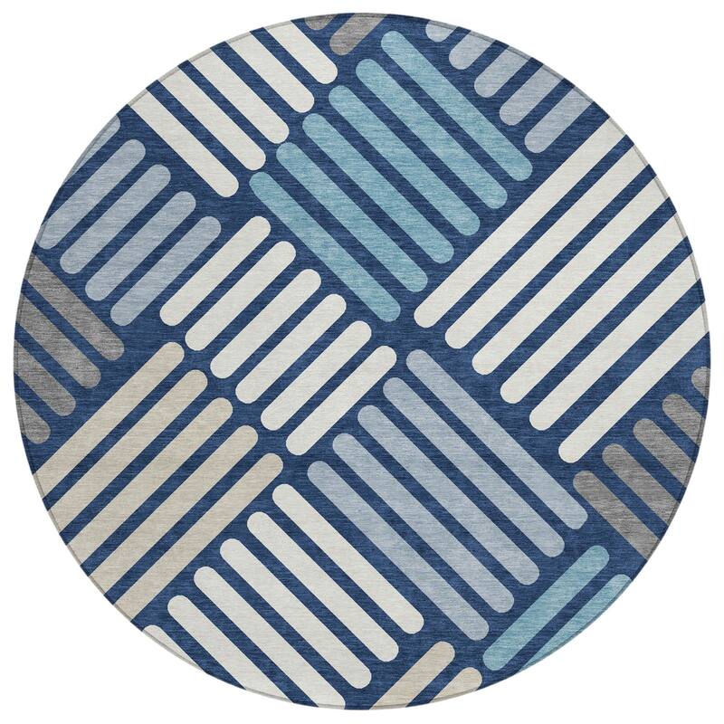 Machine Washable Indoor/ Outdoor Modern Weave Chantille Rug