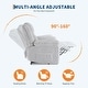 preview thumbnail 19 of 37, Corduroy Recliner Chair, Manual Recliner Sofa with Handle, Pillow Top Arms, Thick Padding, Side Pocket, 330Lbs Capacity