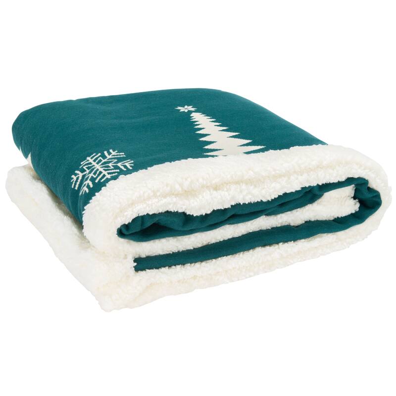 SAFAVIEH Holiday Cedar Sherpa 50 x 60-inch Throw Blanket