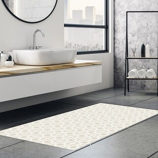 Walplus Interconnected Square Seamless Vinyl Rug Floor Mat Non-Slip ...
