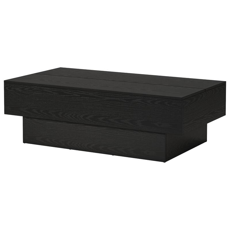 Farmhouse Wood Coffee Table, 55-Inch Rectangle Large Tea Table