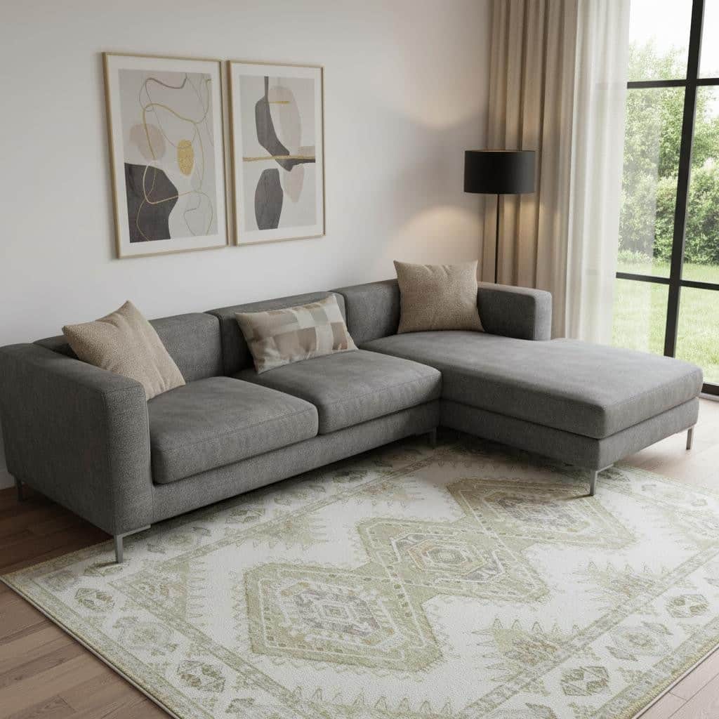 HomeRoots Southwestern Modern, Contemporary Rectangle Area Rug