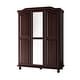preview thumbnail 36 of 43, Palace Imports 100% Solid Wood Kyle 3-Door Wardrobe Armoire with Raised Panel or Mirrored Doors
