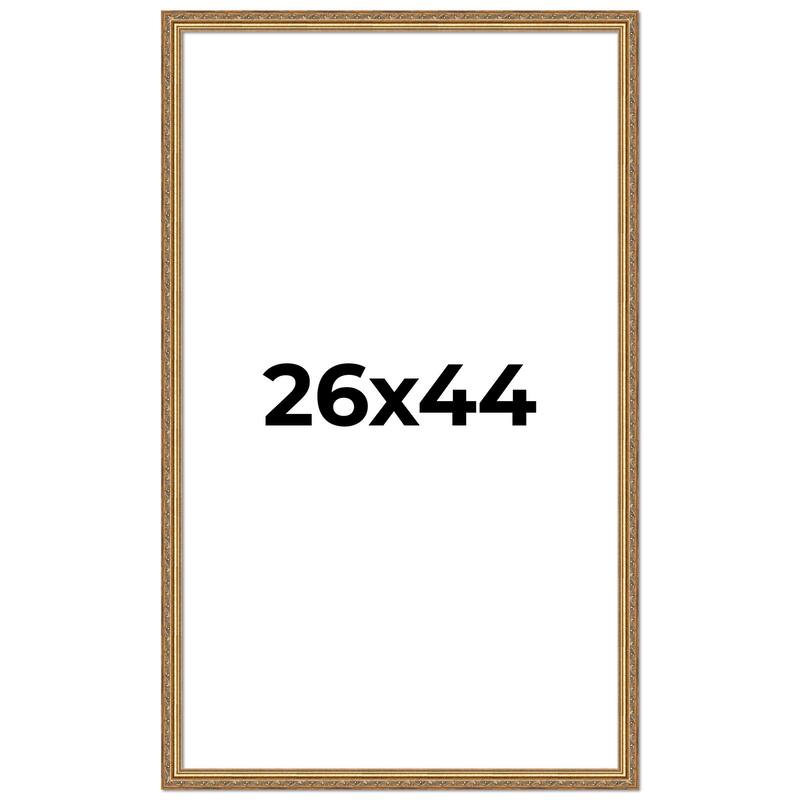 26x44 Frame Red Solid Wood Picture Frame Width 1.75 Inches | Interior Frame Depth 1 13/16 Inches