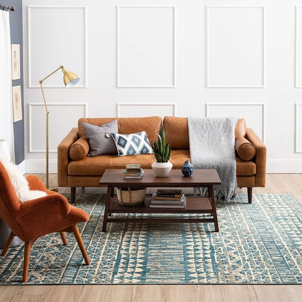 slide 2 of 11, Mohawk Home Sansay Tribal Stripe Area Rug 3' x 5' - Blue - Runner/Rectangle