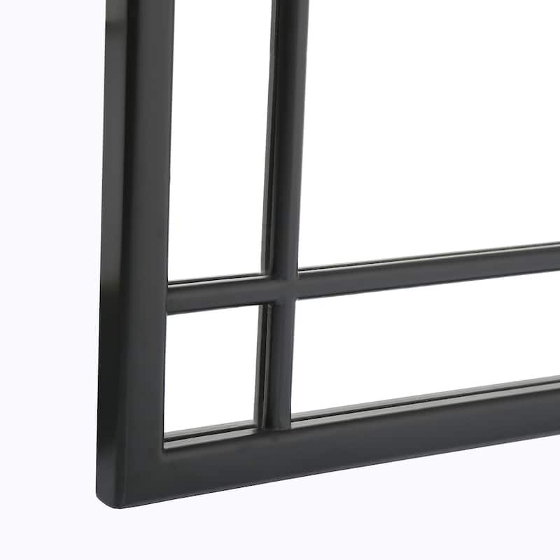 Arch Window Wall Mirror Bathroom Vanity Mirror - Black - 47.2'' H X 31.5" W x 1.1" D