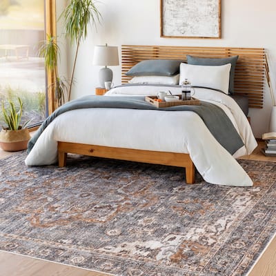 Livabliss Florimond Traditional Medallion Machine Washable Area Rug