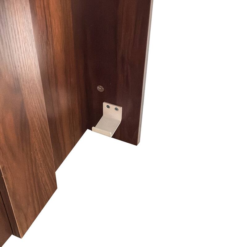 Extendable Console Table up to 118 Inch Multi Functional for Dining or Desk - Walnut+black