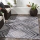 preview thumbnail 9 of 10, Surya Rosie Indoor/ Outdoor Moroccan Diamond Area Rug Charcoal - 5' 3" x 7' 3"