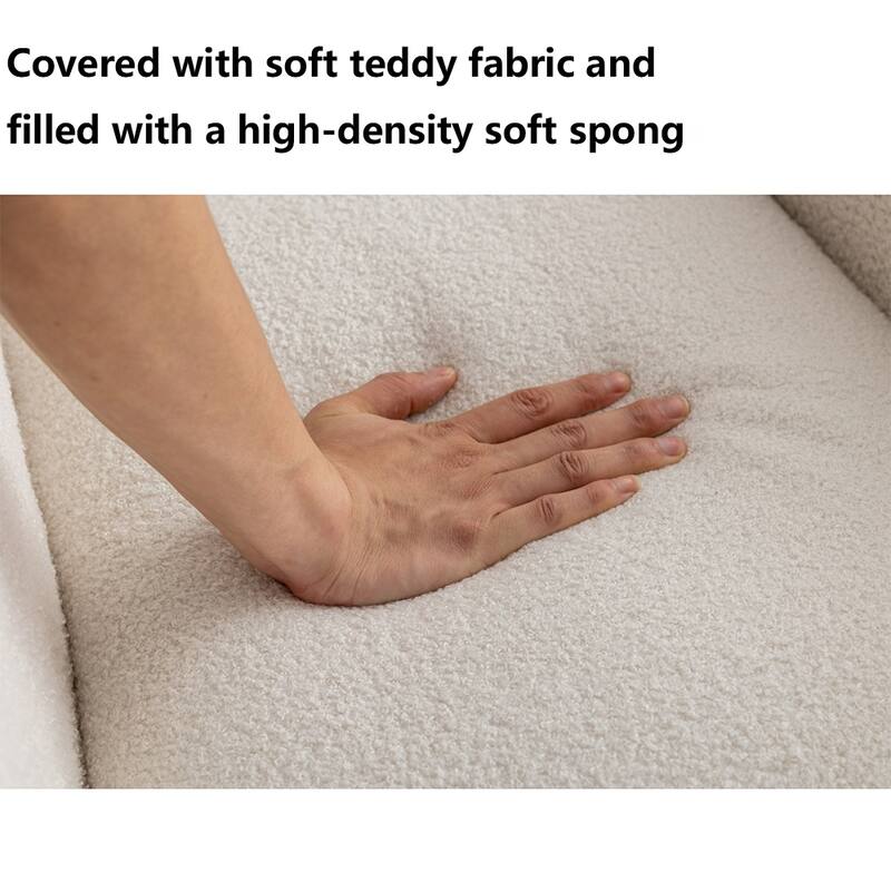 Teddy Fleece Accent Rocking Chair, Glider Rocker, Side Pockets