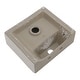 preview thumbnail 4 of 6, White Ceramic Rectangular Wall Mounted Bathroom Sink with Faucet Hole