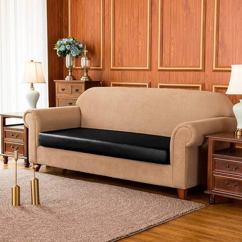 Subrtex 1-Piece PU Leather Chair Loveseat Sofa XL-Sofa Cushion Covers