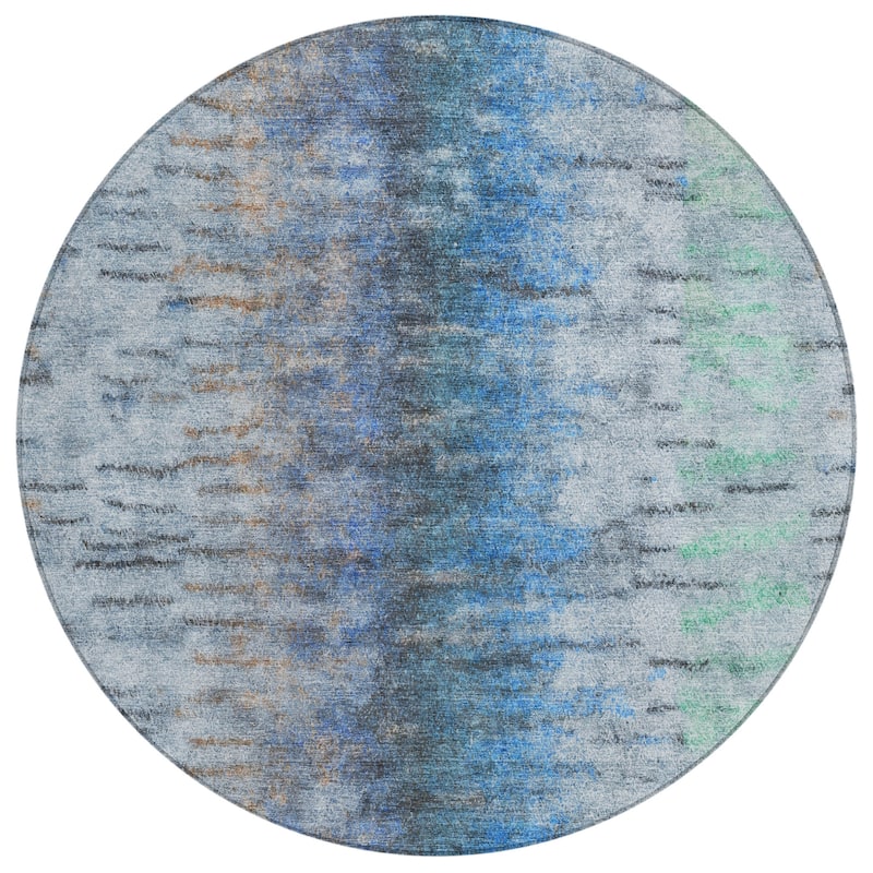 Machine Washable Indoor/ Outdoor Contemporary Ombre Chantille Rug
