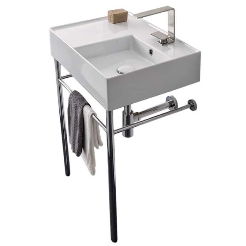 Nameeks Scarabeo Teorema 2.0 24" Rectangular Ceramic Console Bathroom