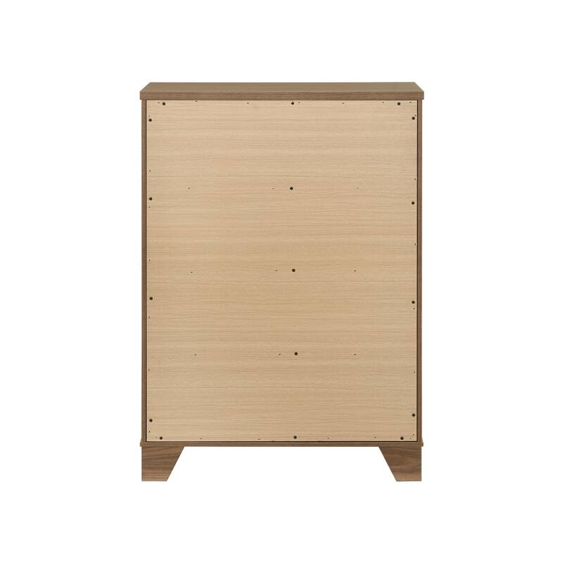 Furniture of America Nyess Modern 3-Piece Chestnut Brown Chest and 2 Nightstand Bedroom Set