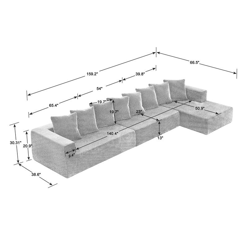 Modern Upholstered Sectional Couch