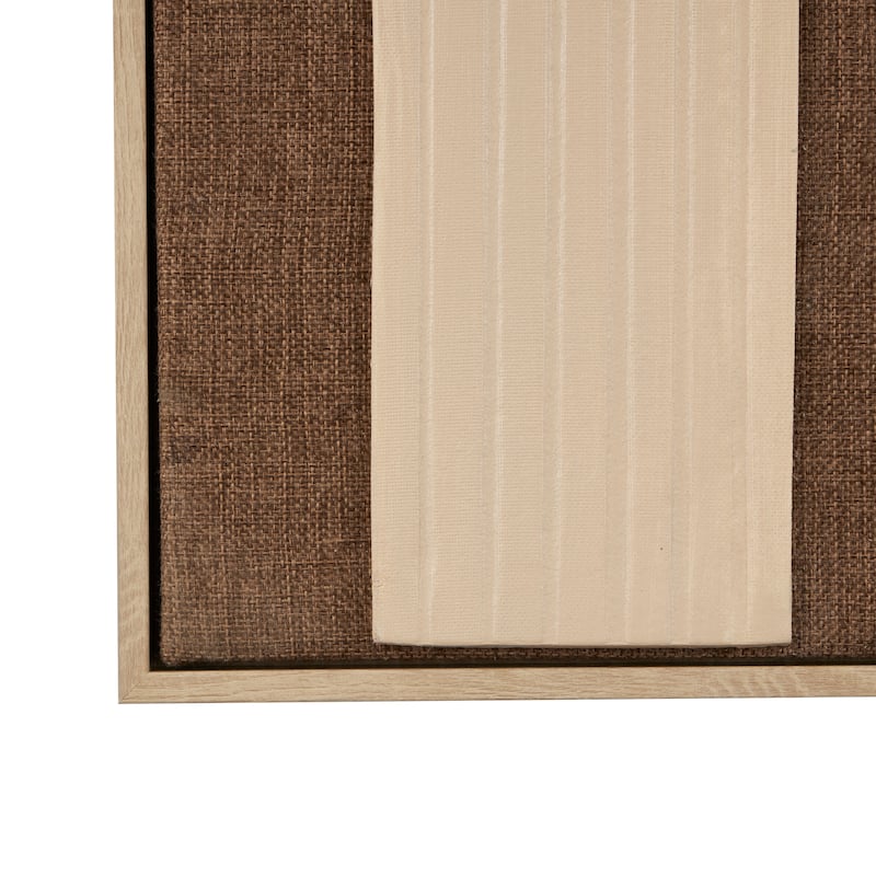 Brown Polyester Geometric Framed Wall Art with Tan Layered Arches