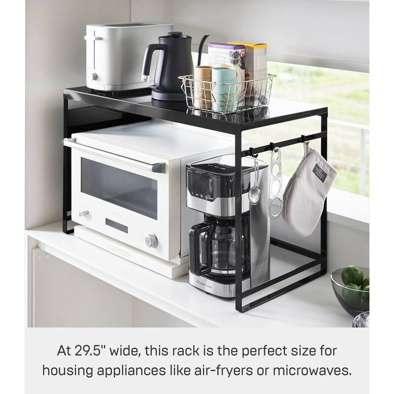 Yamazaki Home Kitchen Appliance Rack, Steel - L 14.72 x W 29.53 x H 18.39 inches