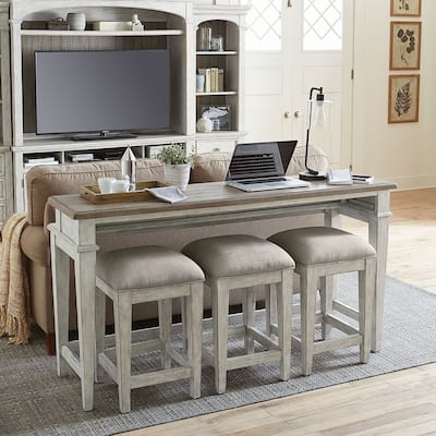 Heartland Antique White 4-piece Bar Table Set