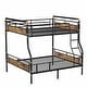 preview thumbnail 12 of 24, Full XL Over Queen Metal Bunk Bed with Detachable Design, Safety Guard Rails, Ladder with Non-Slip Foam