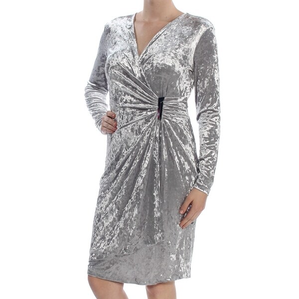 long sleeve wrap cocktail dress