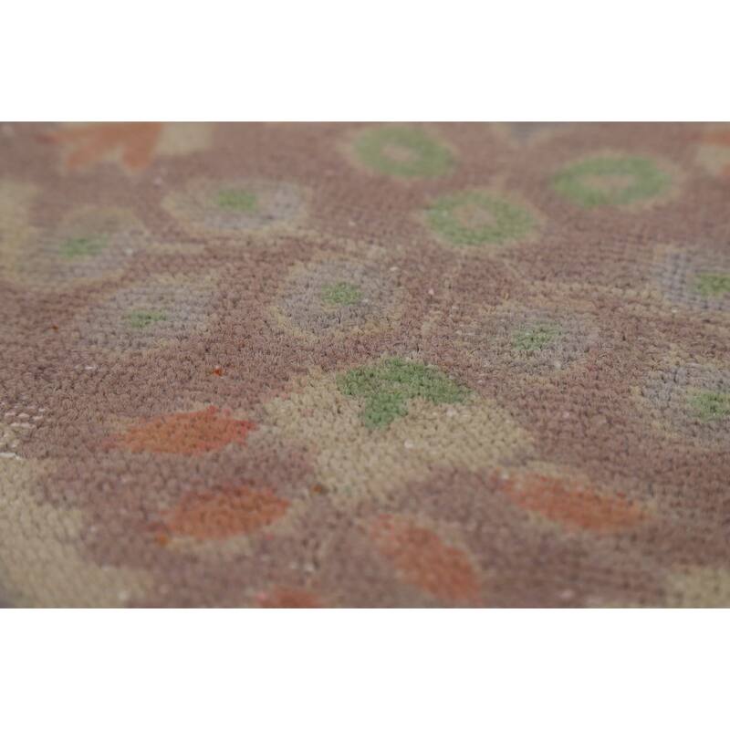 Distressed Brown Tabriz Persian Area Rug Hand-Knotted Wool Carpet - 9'8"x 12'11"