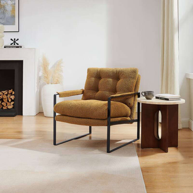 Art Leon Mid-Century Modern Tufted Accent Chair