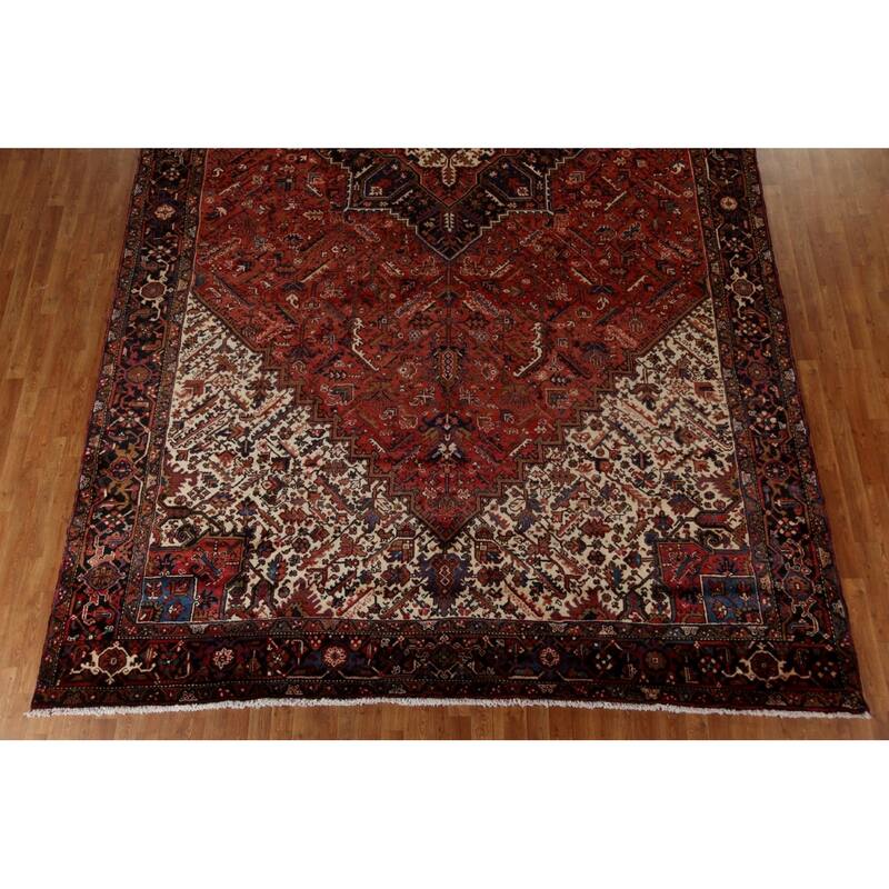 Vegetable Dye Palace Size Heriz Persian Area Rug Handmade Wool Carpet - 10'3" x 18'5"