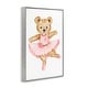 preview thumbnail 14 of 32, Stupell Ballerina Teddy Bear Framed Giclee Art Design By Amy Hall